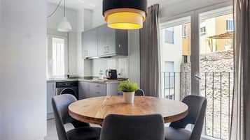 Apartment | Private kitchen | Full-size fridge, microwave, stovetop, toaster