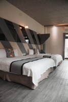 Family Quadruple Room, 2 Queen Beds, Non Smoking | Egyptian cotton sheets, premium bedding, down comforters, desk