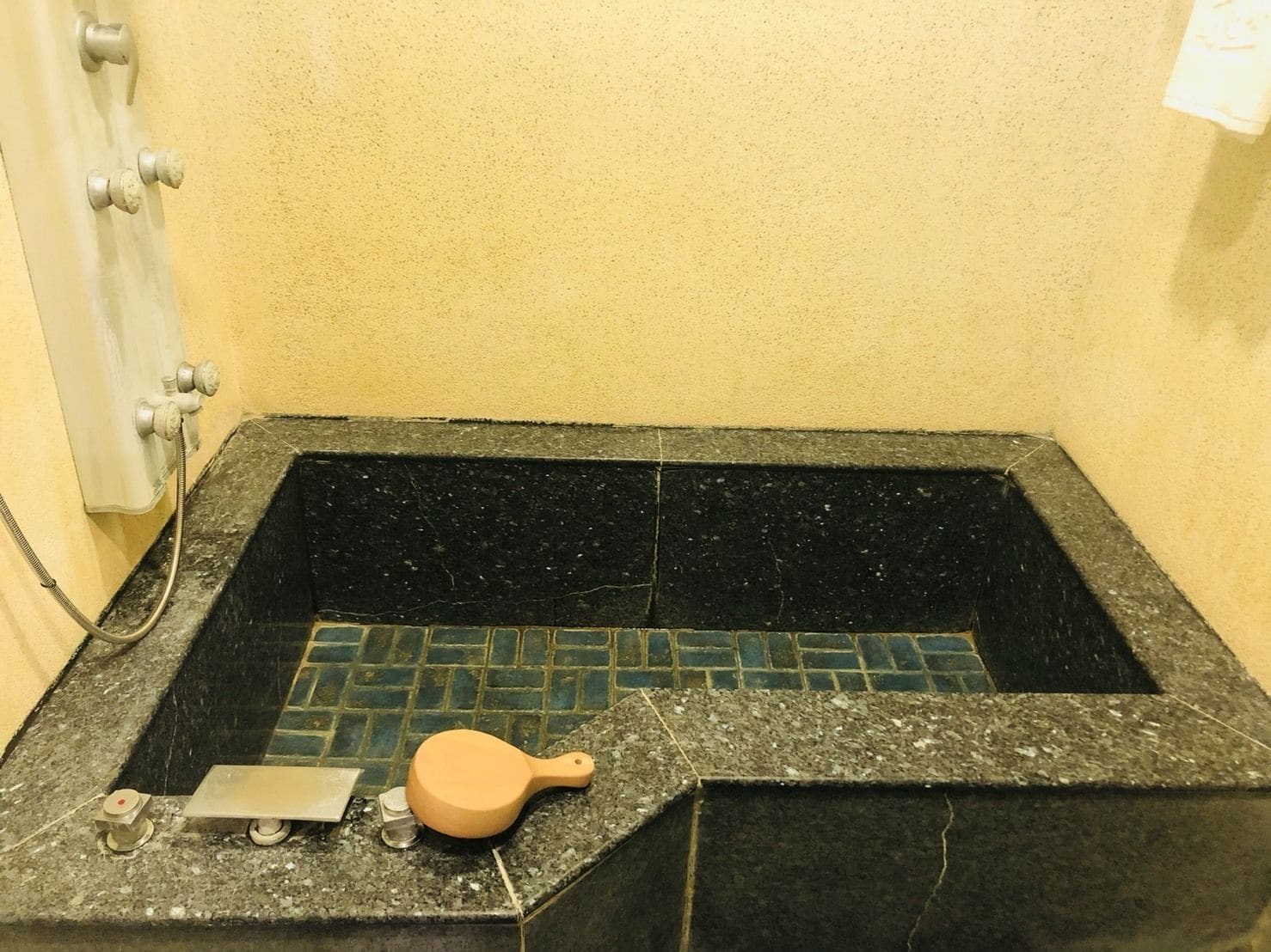 Signature Double Room, 1 Queen Bed | Bathroom | Combined shower/bathtub, spring water bathtub, rainfall showerhead