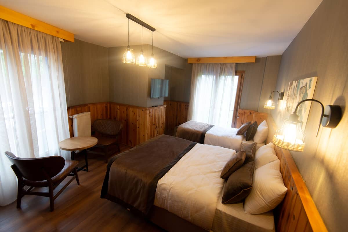 Comfort driepersoonskamer, uitzicht op bergen | Gratis wifi, beddengoed