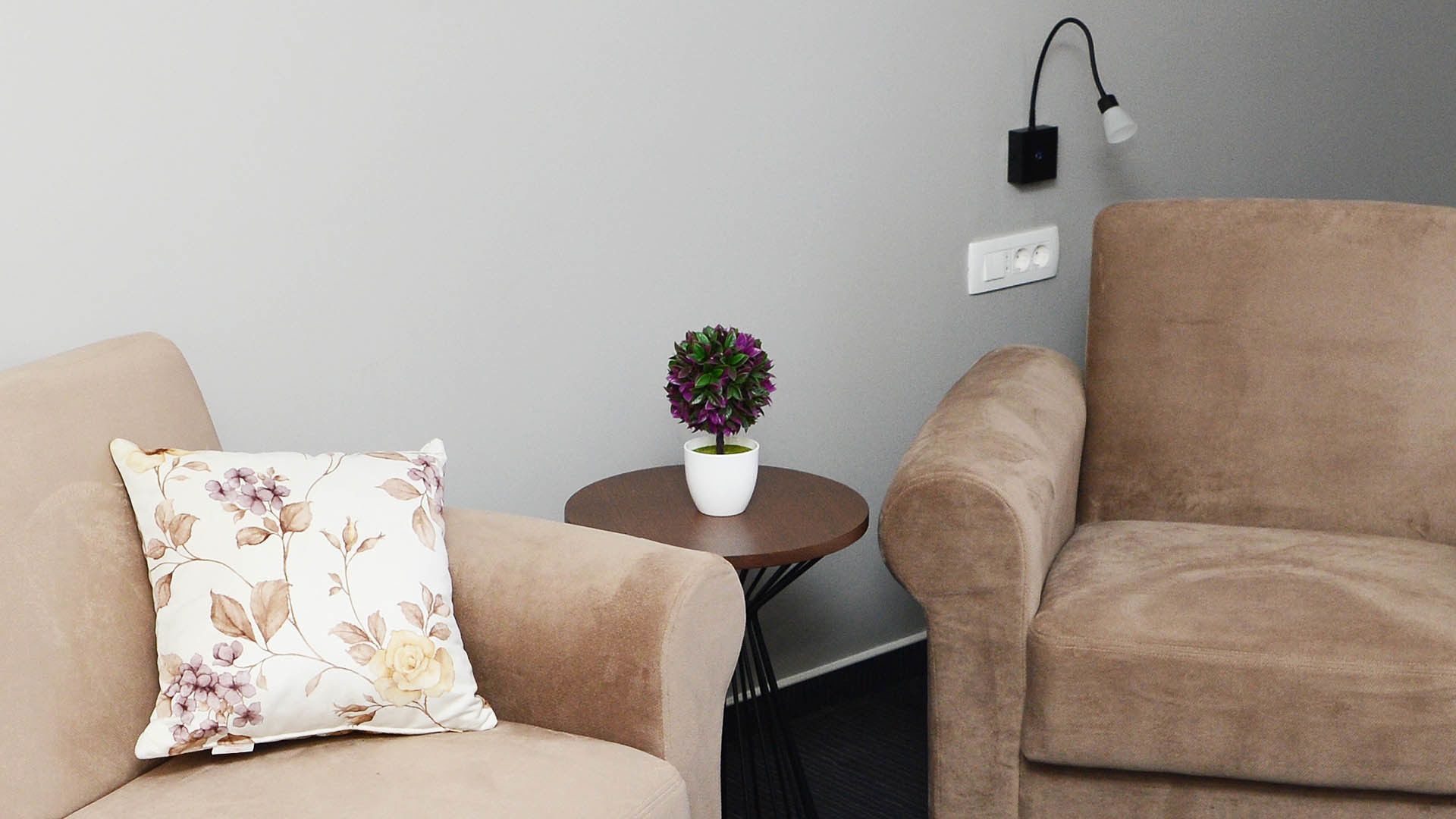 deluxe apartment | living area | 32-inch flat-screen tv with cable channels, tv