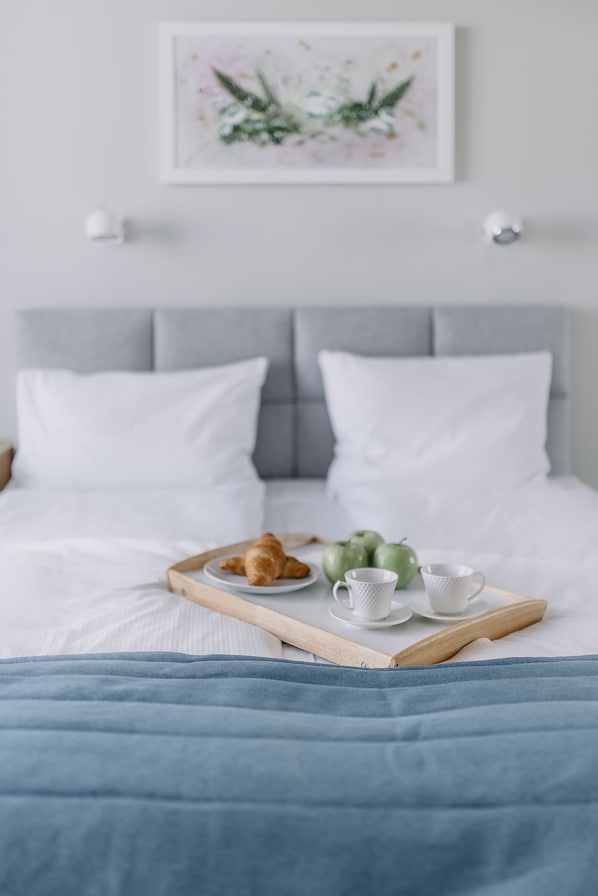 Lägenhet Premium | 2 sovrum, memory foam-madrasser, skrivbord och strykjärn/strykbräda