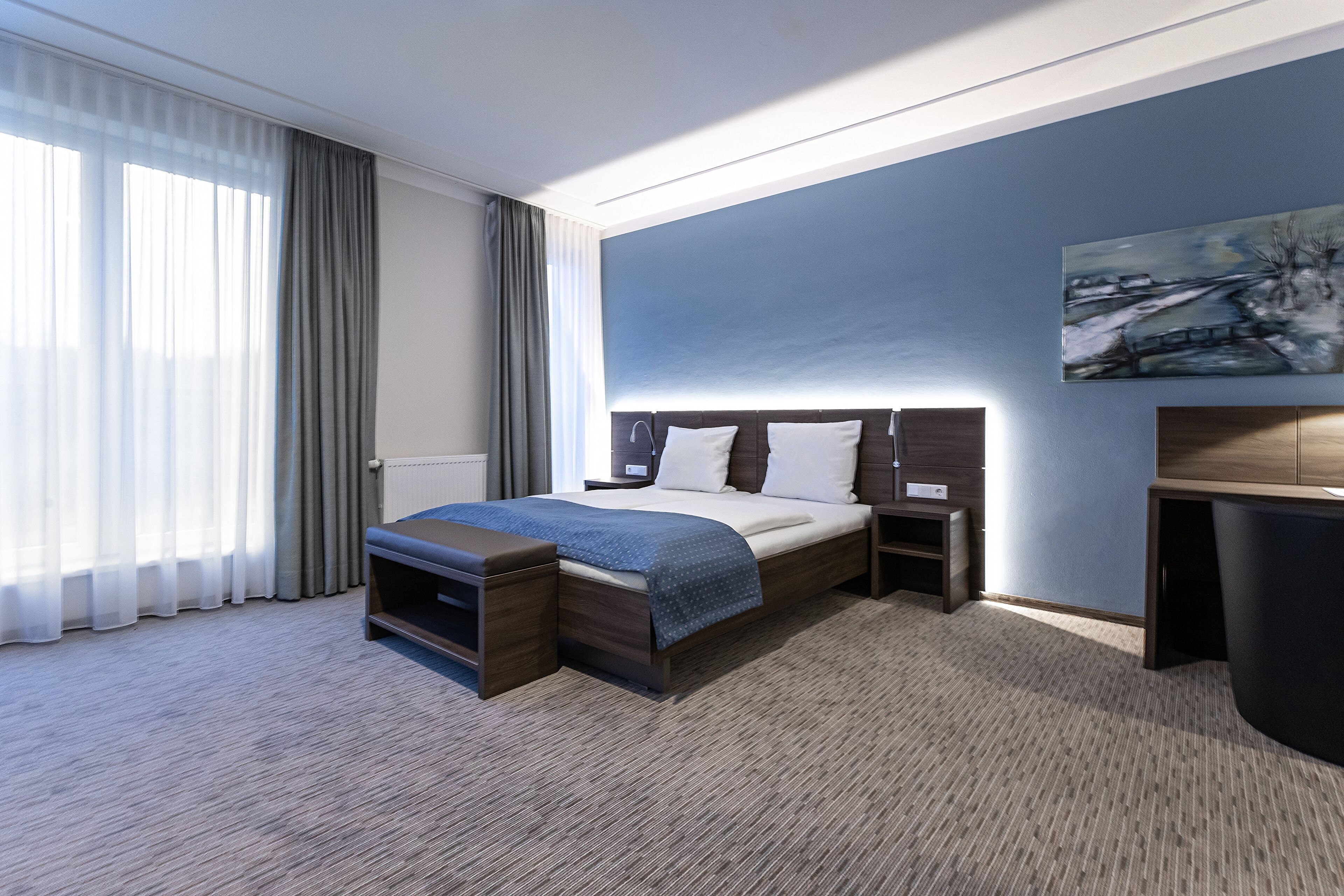 premium double room (large ) | 1 bedroom, desk, laptop workspace, soundproofing