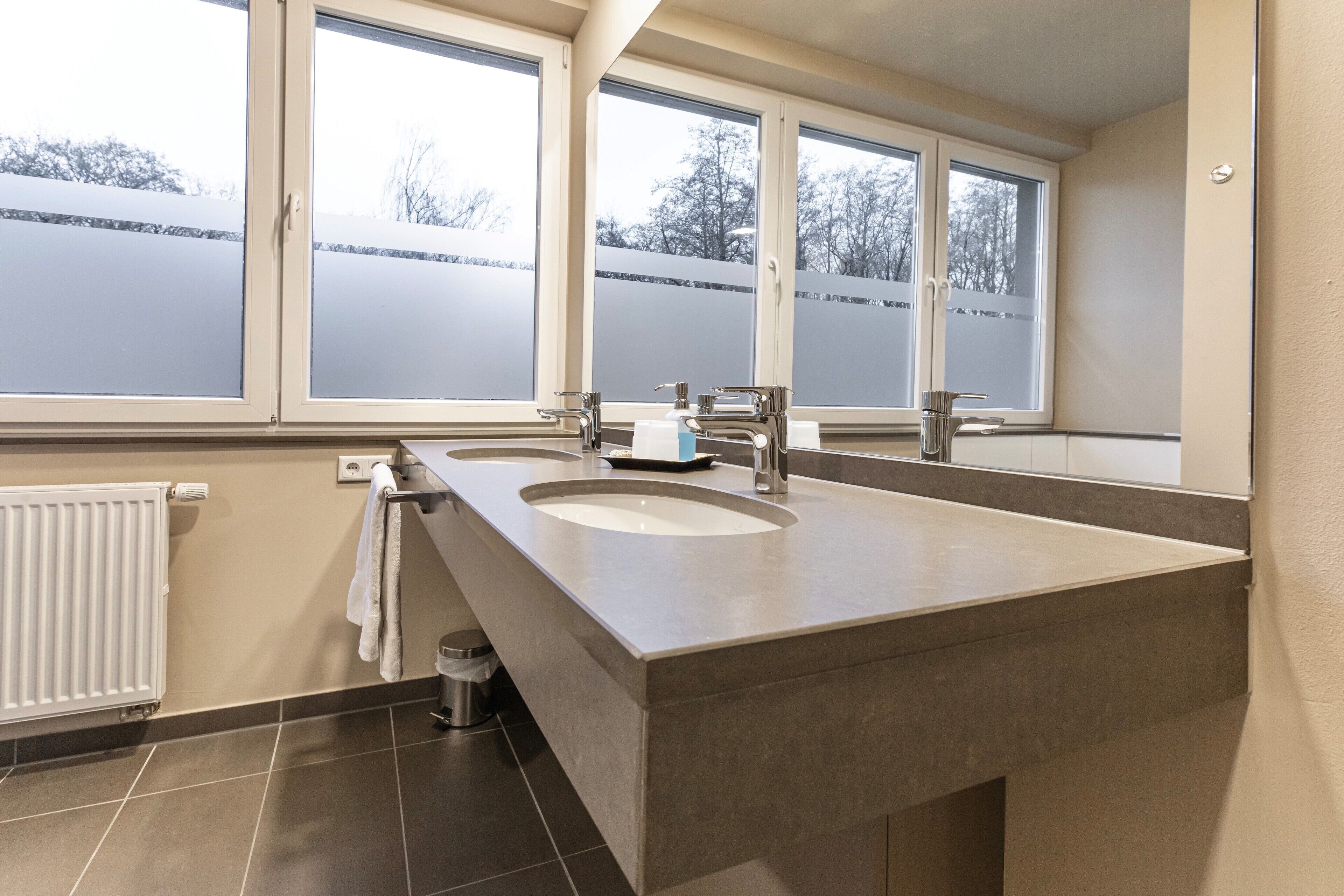 premium double room (large ) | bathroom | free toiletries, hair dryer, towels