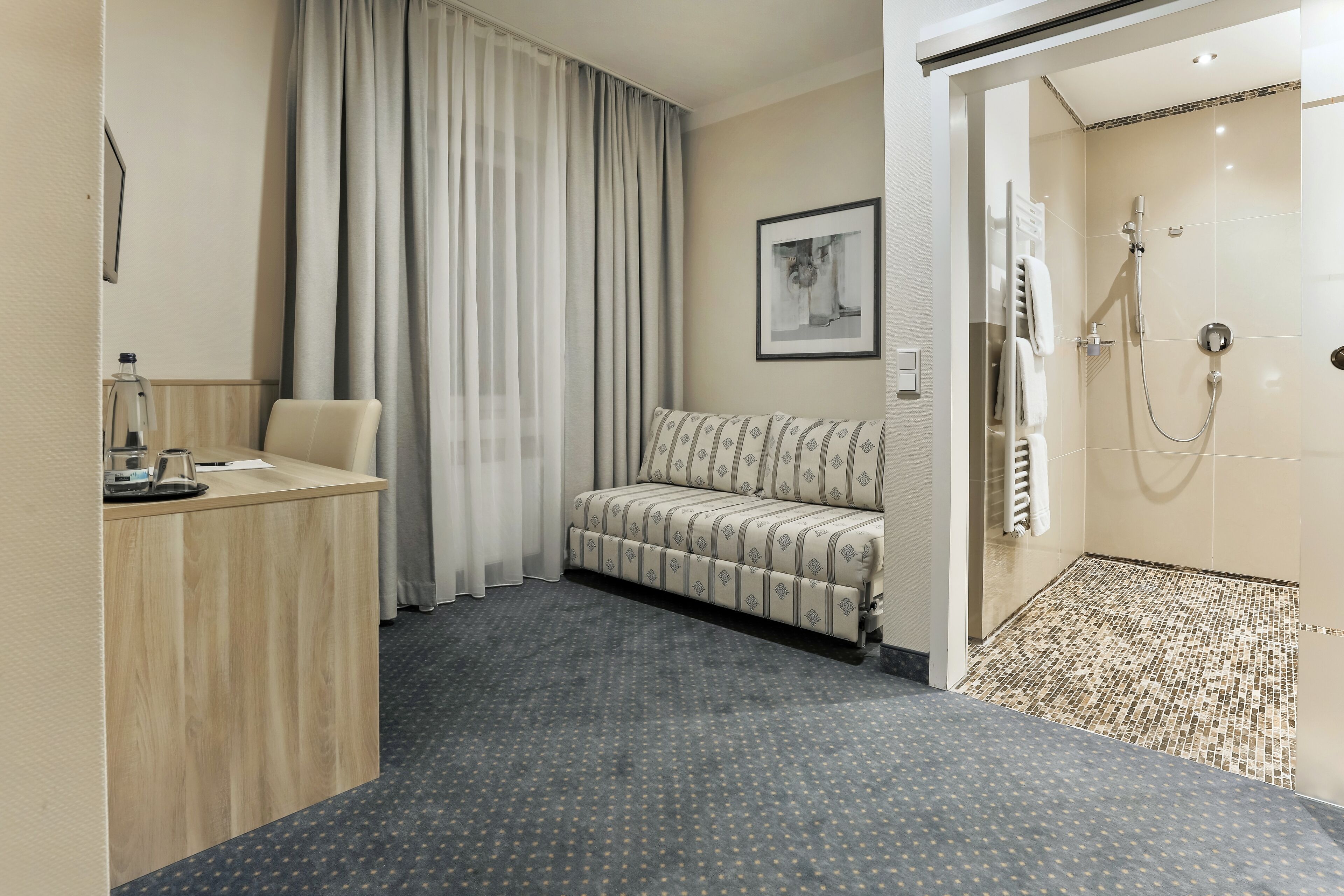 standard double room (large ) | living area | flat-screen tv