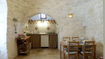 Apartment | Private kitchen | Fridge, stovetop, espresso maker, coffee/tea maker