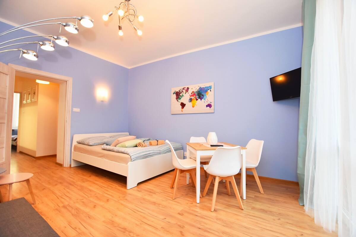 Apartment, 2 Bedrooms (Stu3 Olawska 3) | Living area | 32-inch flat-screen TV with digital channels, TV