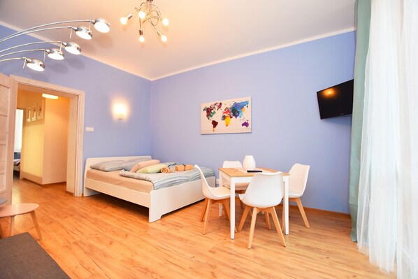 Apartment, 2 Bedrooms (Stu3 Olawska 3) | Living area - City Central Apartments - Old Town (Wroclaw)