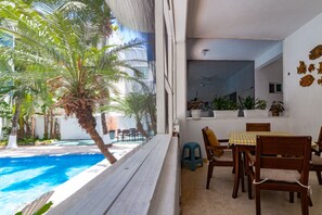 Condo, 1 cama Queen size, para no fumadores | Terraza o patio