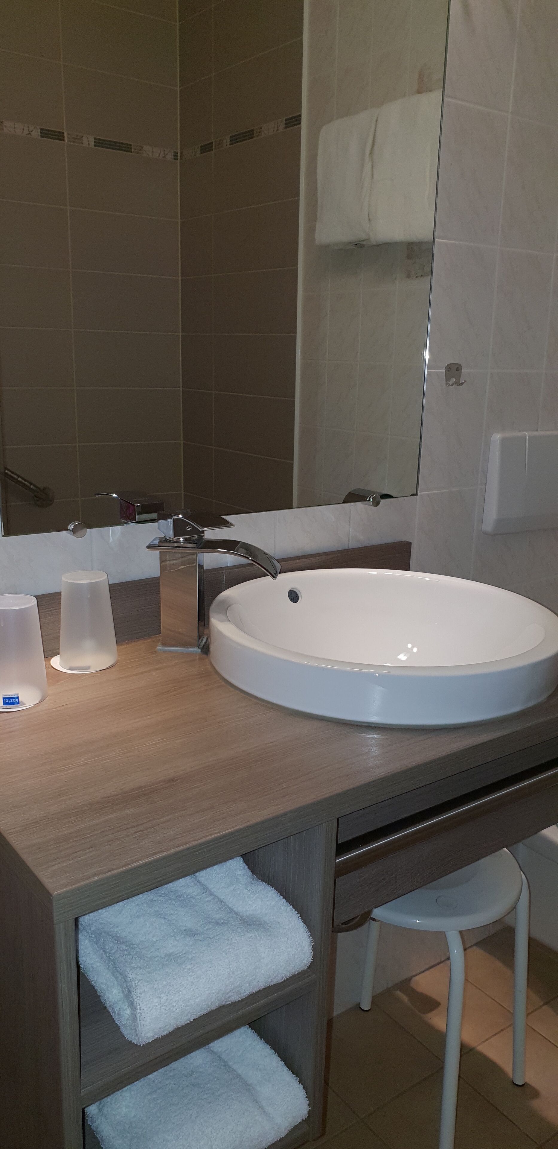 free toiletries, hair dryer, towels