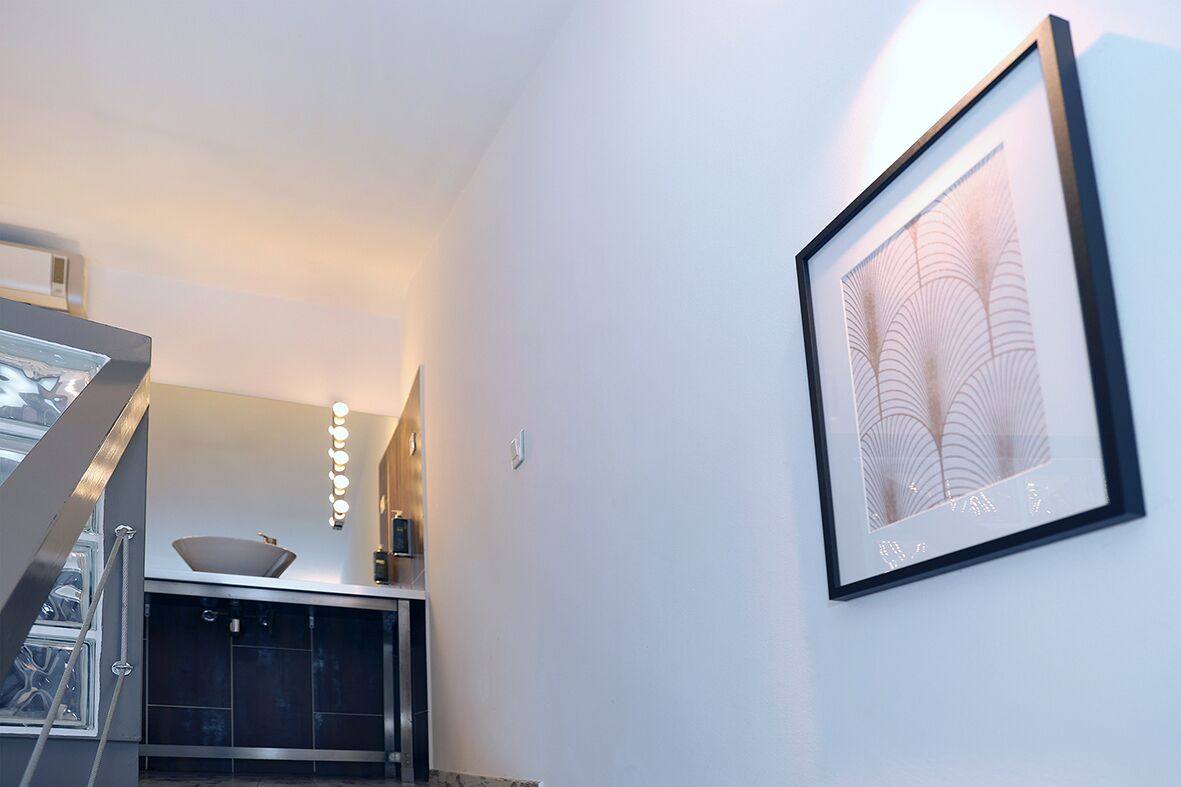 duplex room | bathroom | free toiletries, hair dryer, towels