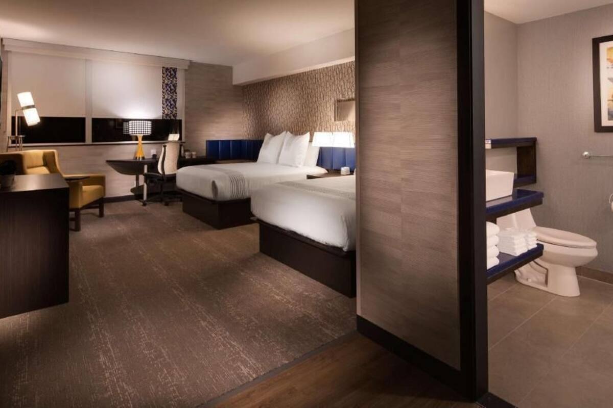 Pillowtop beds, in-room safe, blackout drapes, iron/ironing board