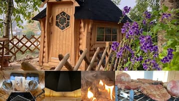 Barbecue, con vista sul giardino