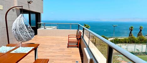 Panoramic Apartment, 2 Bedrooms, Balcony, Sea View | Balcony