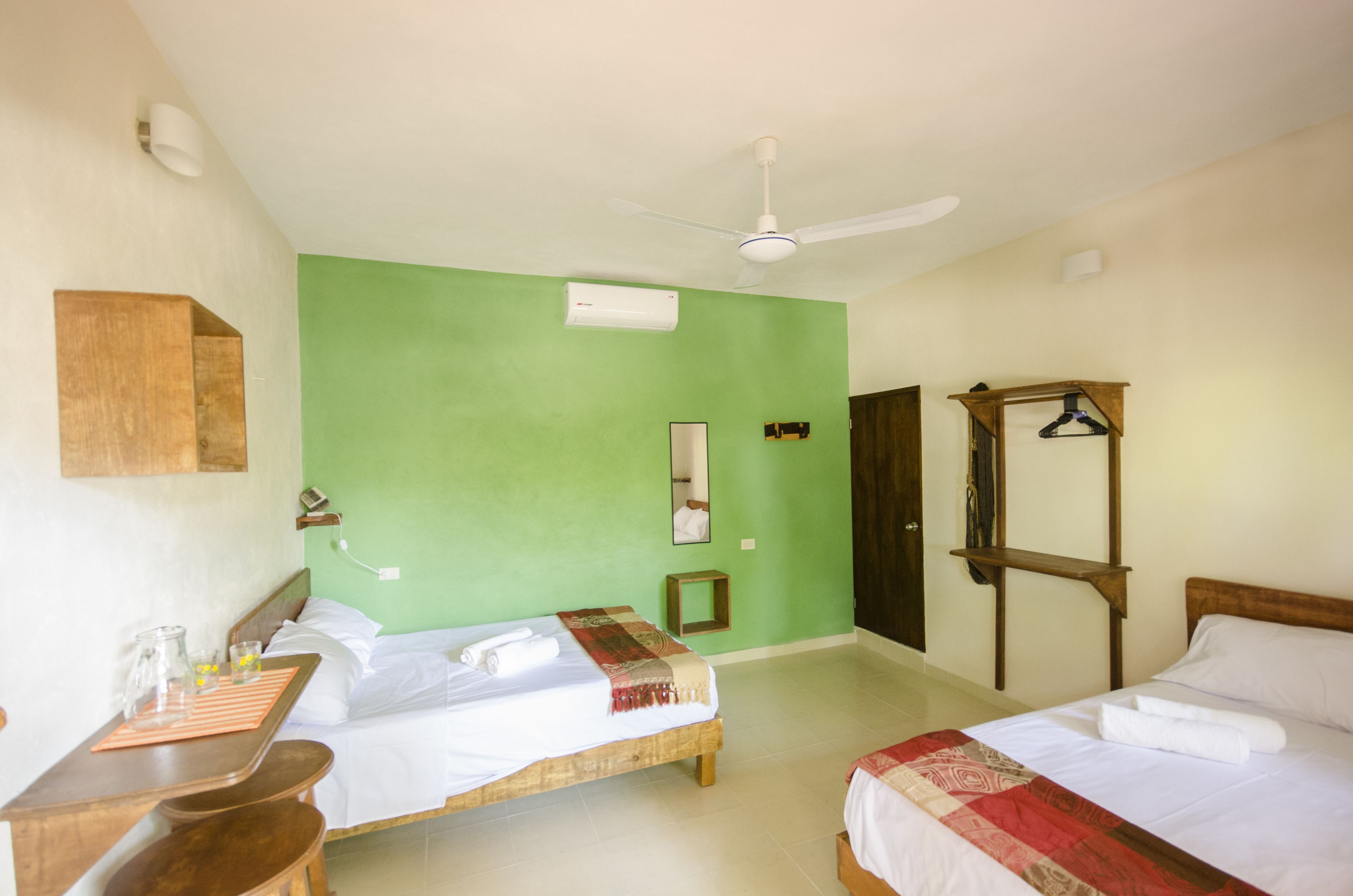 classic room, 2 double beds, private bathroom | premium bedding, desk, laptop workspace, blackout curtains