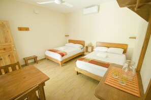 Classic Room, 2 Double Beds, Private Bathroom | 1 bedroom, premium bedding, desk, laptop workspace - Casa Almendro (Tulum)