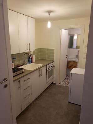 Apartment, 1 Double Bed with Sofa bed | Private kitchen | Full-size fridge, microwave, oven, stovetop - Jerusalem comfort zone (Jerusalem)