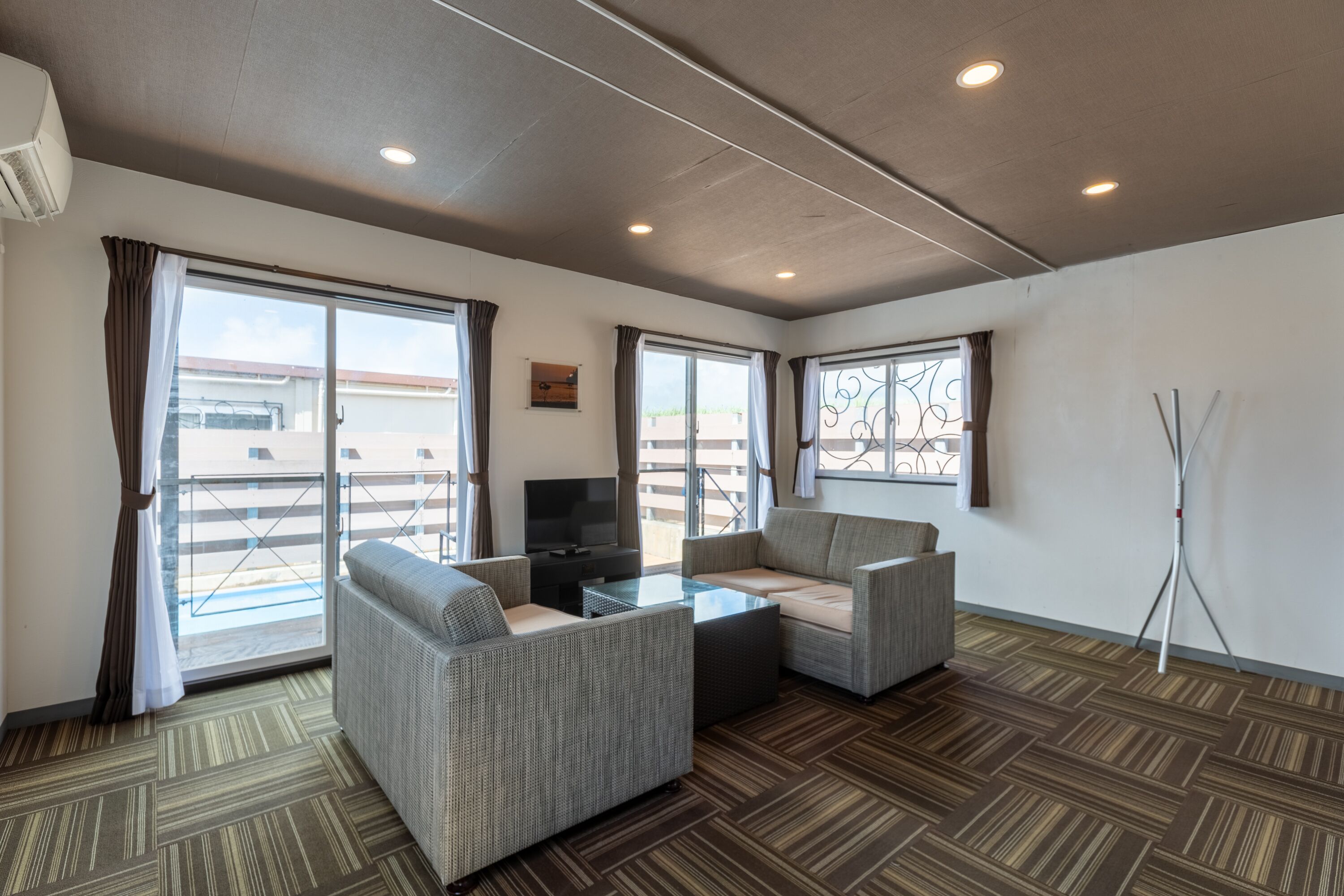 cottage, 52sqm (with private pool and jacuzzi) | living area | flat-screen tv