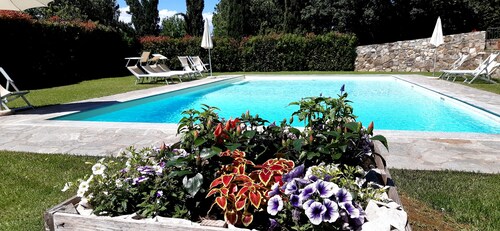 Three-room apartment, 80 square meters, 5/7 persons with swimming pool, 8 km from the center of Florence