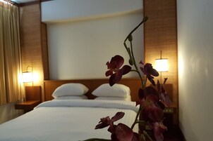 Habitación Deluxe doble | Minibar, cortinas opacas, camas supletorias y wifi gratis