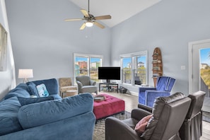 TV, video games, DVD player, books