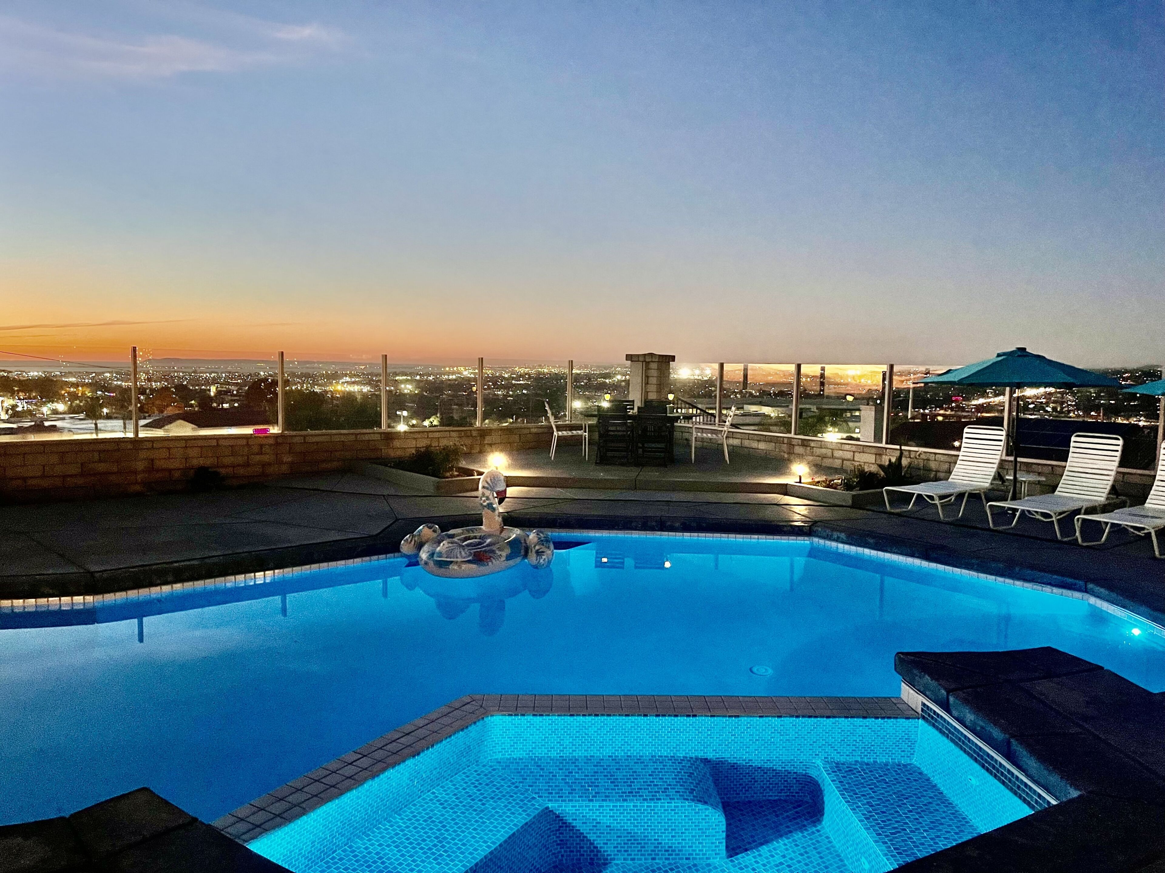 Outdoor pool, a heated pool