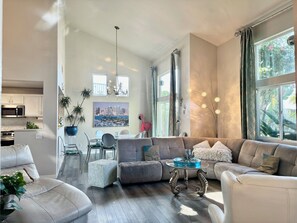 Smart TV, chimenea, Netflix y Hulu 