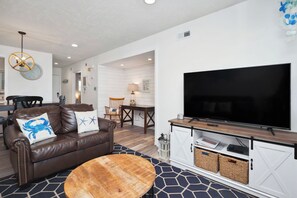 TV, DVD player, books