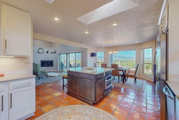 Open Kitchen, with great views.