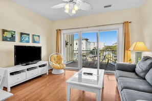 TV, DVD player - The Dunes: Ocean View Condo with Community Pool, Hot Tub, Beach Access (Oak Island)
