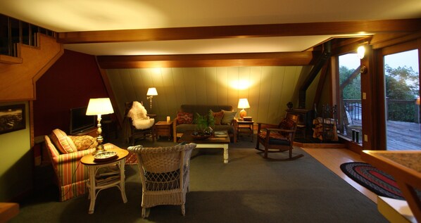 TV, DVD player, books