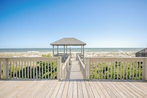 Property grounds - Surf Watch: Oceanfront House in East Beach With Covered Gazebo (Oak Island)