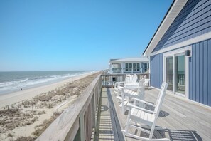 Property grounds - Spoiled Rotten: Oceanfront house in West Beach with a double porch overlooking t (Oak Island)
