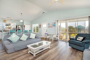 TV, DVD player, books