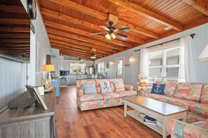 Televisión, reproductor de DVD y libros 