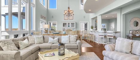 Televisie, een open haard en een dvd-speler