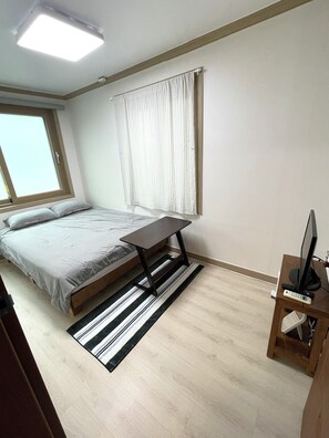 Blackout curtains, free WiFi, bed sheets