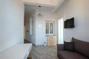 Apartamento Deluxe, 1 cama de matrimonio con sofá cama, cocina básica, vistas a la ciudad | Cocina privada