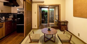 Otonari - Traditional Double Storey house with Open-Air Bath & Garden, Non Smoking | Private kitchen | Fridge, microwave, coffee/tea maker, electric kettle - Kyoisuke (Kyoto)