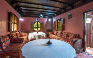 Blackout curtains, iron/ironing board, bed sheets