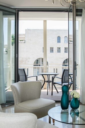 Deluxe Apartment, 3 Bedrooms (Mamilla 811) | Living area | Flat-screen TV - Rental Israel - Mamilla Residences (Jerusalem)