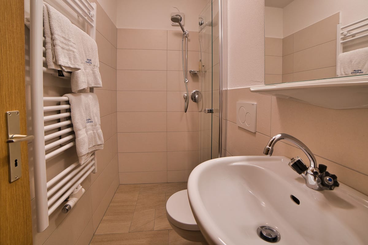 free toiletries, hair dryer, bathrobes, towels