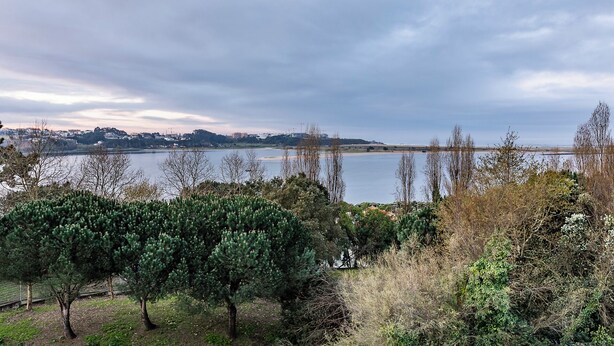 A coastal landscape with a body of water, trees, and distant buildings. - HI Porto – Pousada de Juventude - Hostel (Porto)