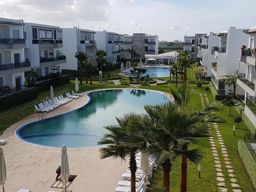 Beach house with pools
