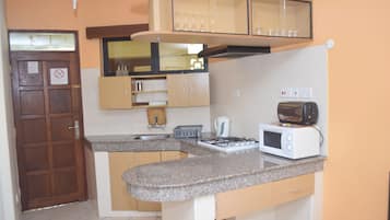 Premium Apartment, Non Smoking | Private kitchenette | Cleaning supplies