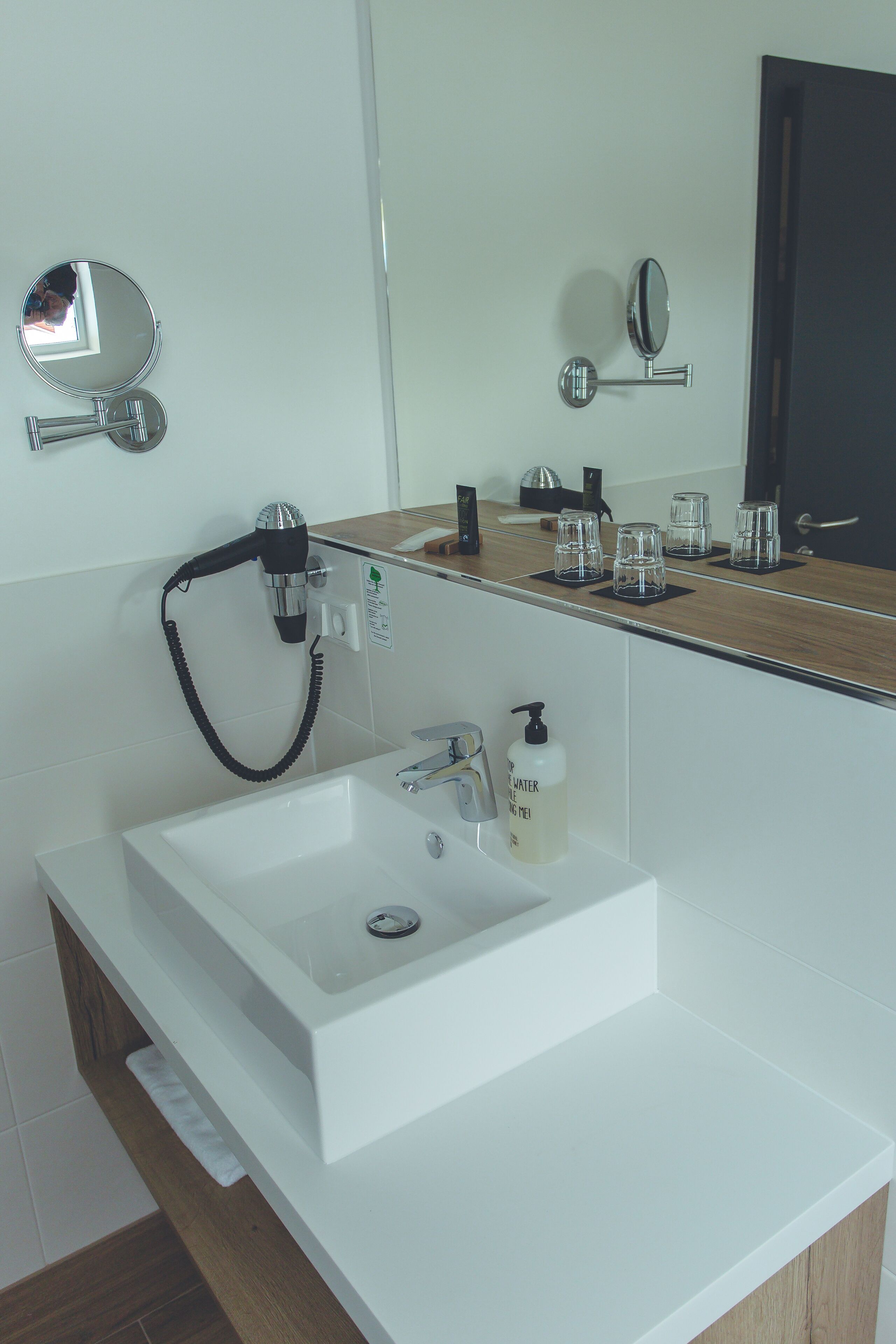 superior double room single use | bathroom | shower, free toiletries, hair dryer, towels