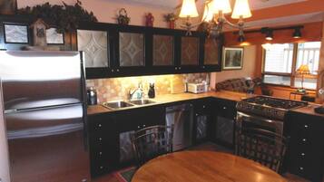 Condo, 2 Bedrooms, 2 Bathrooms | Private kitchen | Fridge, microwave, dishwasher, cookware/dishes/utensils