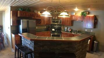 Condo, 3 Bedrooms | Private kitchen | Fridge, microwave