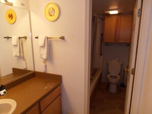 Condo, Multiple Beds, 2 Bathrooms | Bathroom | Combined shower/tub, towels - Mountain Spirits (Angel Fire)