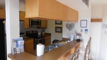 Condo, Multiple Beds, 2 Bathrooms | Private kitchen | Fridge, microwave